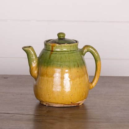 Vintage French glazed teapot from Provence