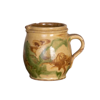 Vintage French Savoyard hand painted and glazed jug from a collection sourced near Megeve