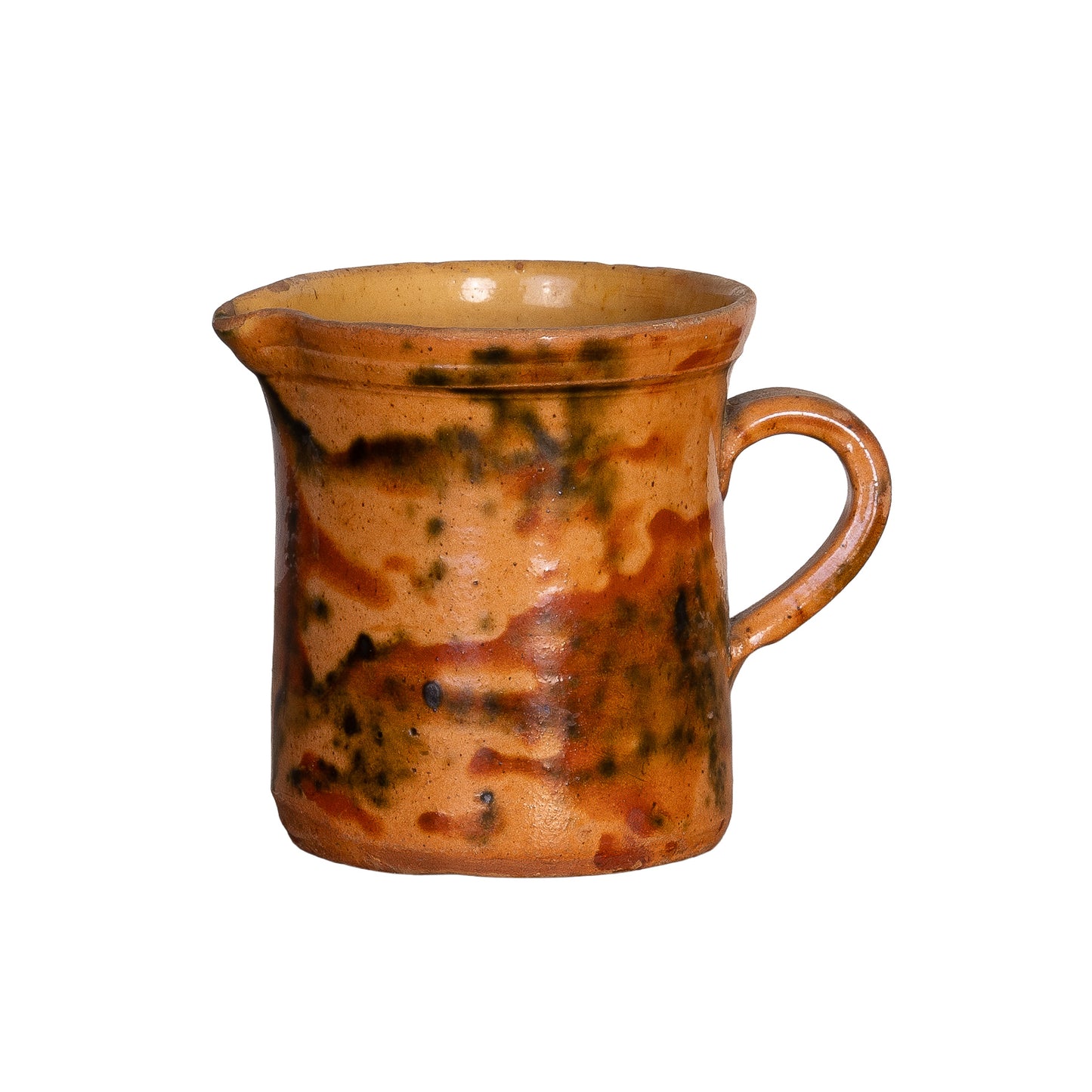 Vintage French Savoyard hand painted and glazed jug from a collection sourced near Megeve