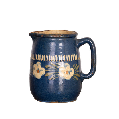 Vintage French Savoyard hand painted and glazed jug from a collection sourced near Megeve