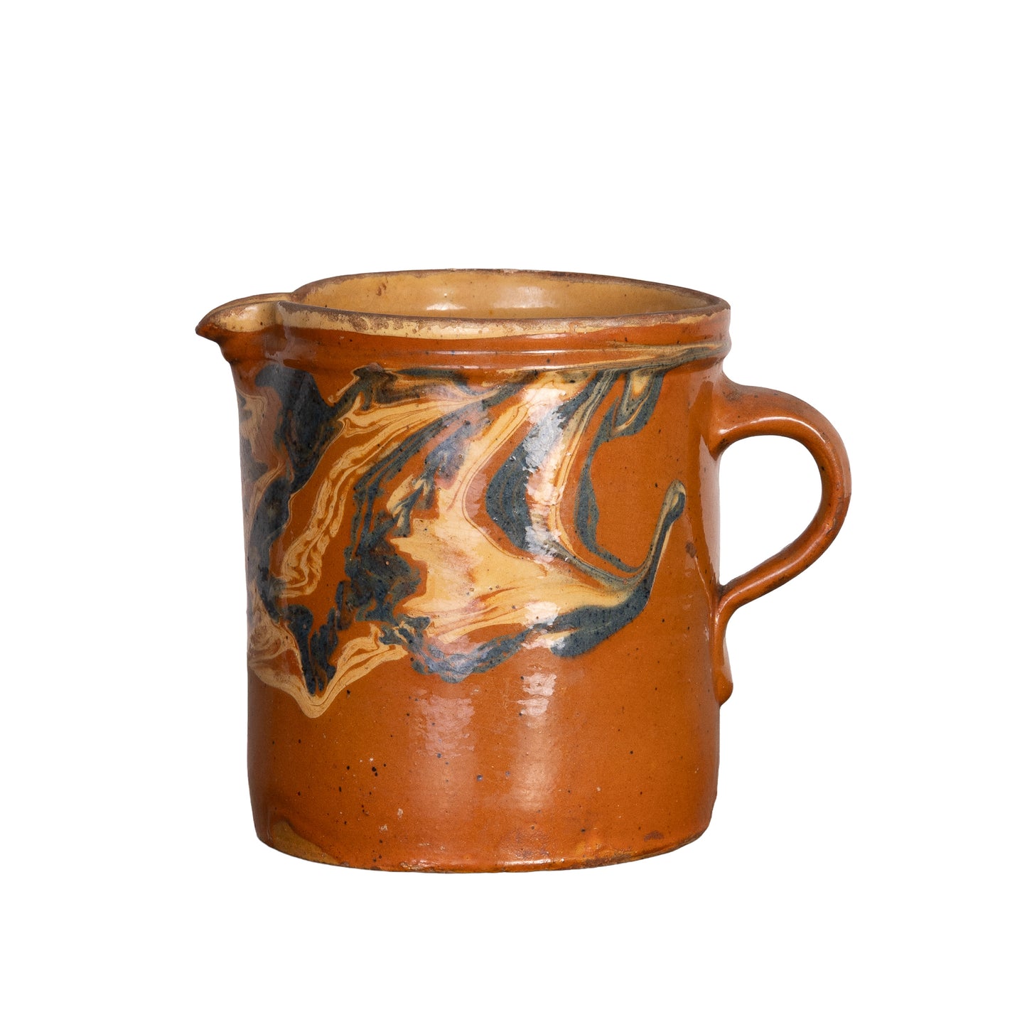 Vintage French Savoyard hand painted and glazed jug from a collection sourced near Megeve