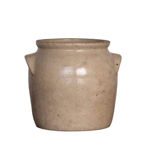 Antique French Taupe Confit Pot from a collection sources in Carpentras, France