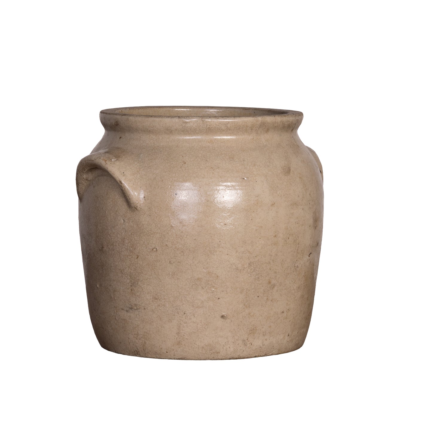 Antique French Taupe Confit Pot from a collection sources in Carpentras, France