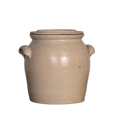 Antique French Taupe Confit Pot from a collection sources in Carpentras, France