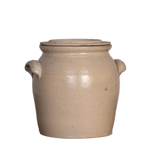 Antique French Taupe Confit Pot from a collection sources in Carpentras, France