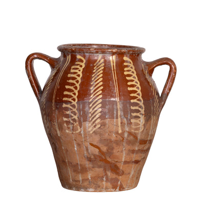 Antique French 19th Century Hand-thrown Terracotta Pot