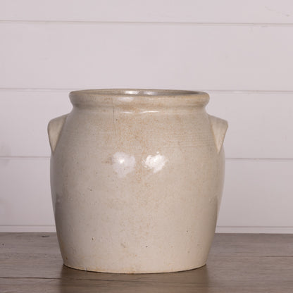 Antique French Taupe Confit Pot from a collection sources in Carpentras, France