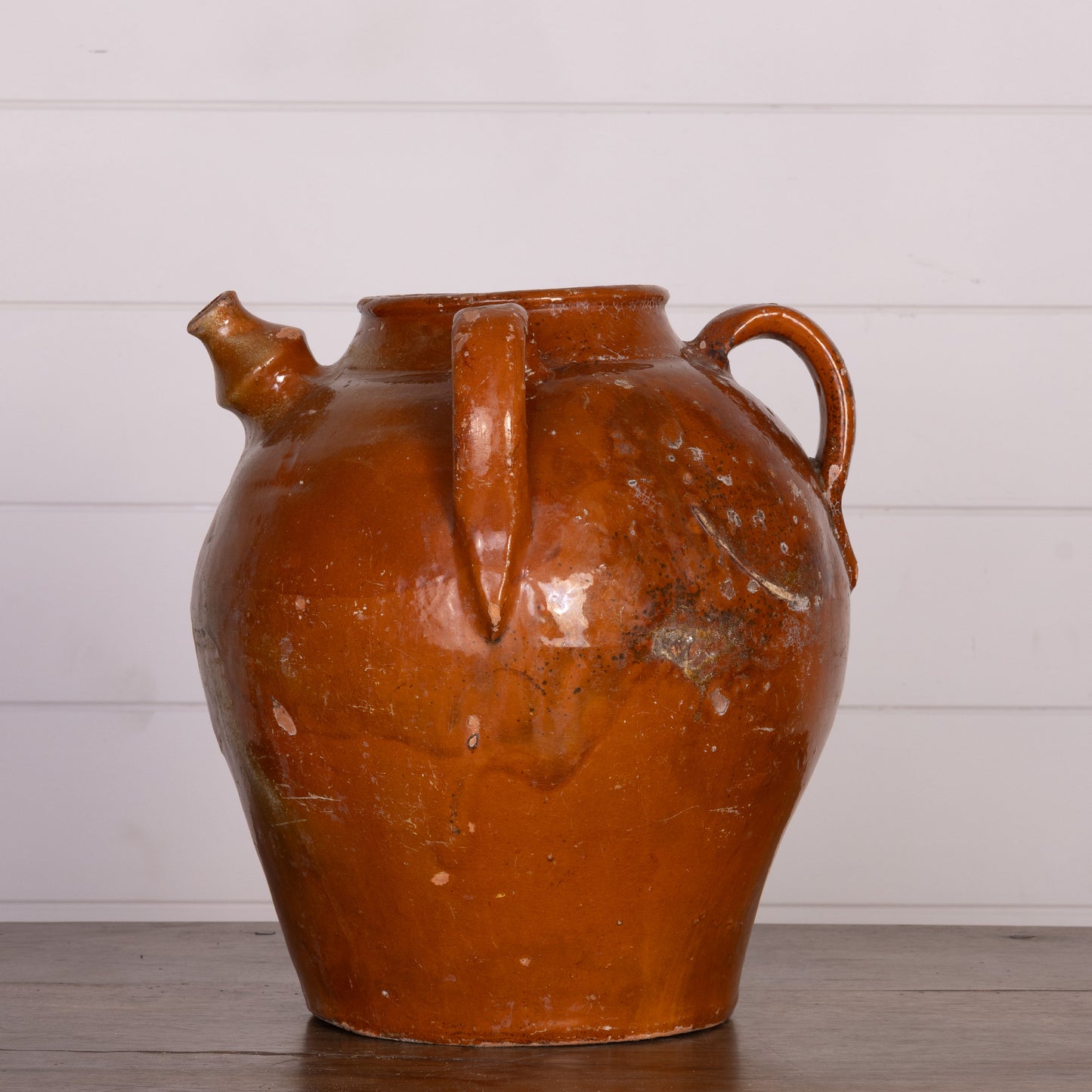 Antique French 19th Century Hand-thrown Terracotta Pot