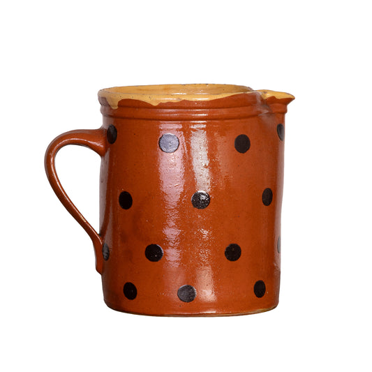 Vintage French Savoyard hand painted and glazed jug from a collection sourced near Megeve