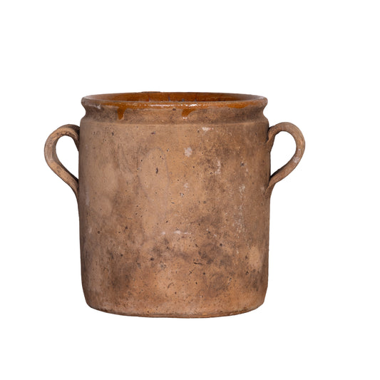 Antique French 19th Century Hand-thrown Terracotta Pot