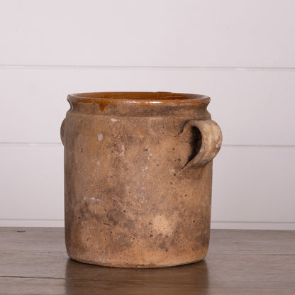 Antique French 19th Century Hand-thrown Terracotta Pot