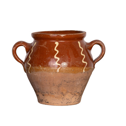 Antique French 19th Century Hand-thrown Terracotta Pot