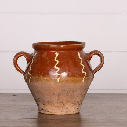 Antique French 19th Century Hand-thrown Terracotta Pot