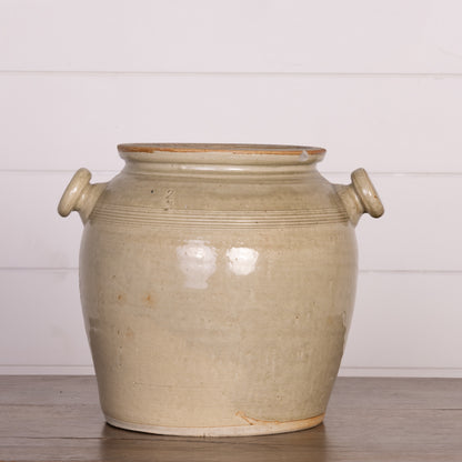 Antique French Taupe Confit Pot from a collection sources in Carpentras, France