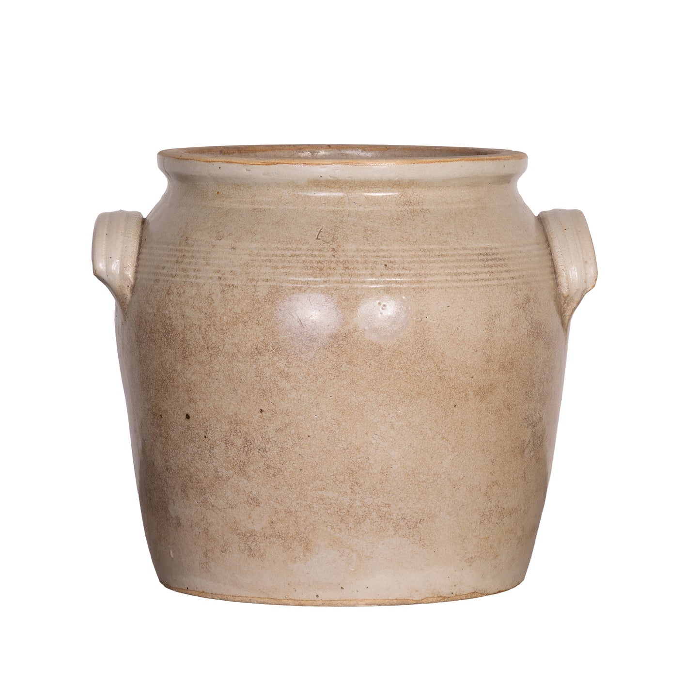 Antique French Taupe Confit Pot from a collection sources in Carpentras, France