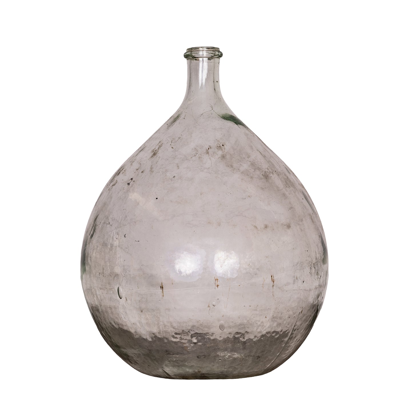 Vintage French clear blown glass Demijohn winemakers bottle from Provence