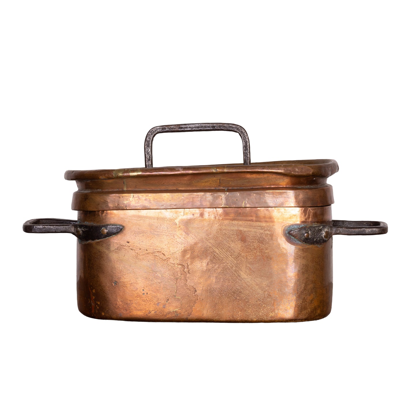 Beautiful Antique French Copper oven pot with lid from Provence