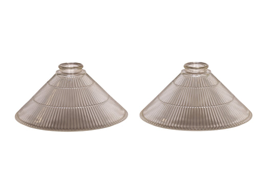 Pair of Vintage French Glass parlour lamp shades from L’Isle-sur-la-Sorgue