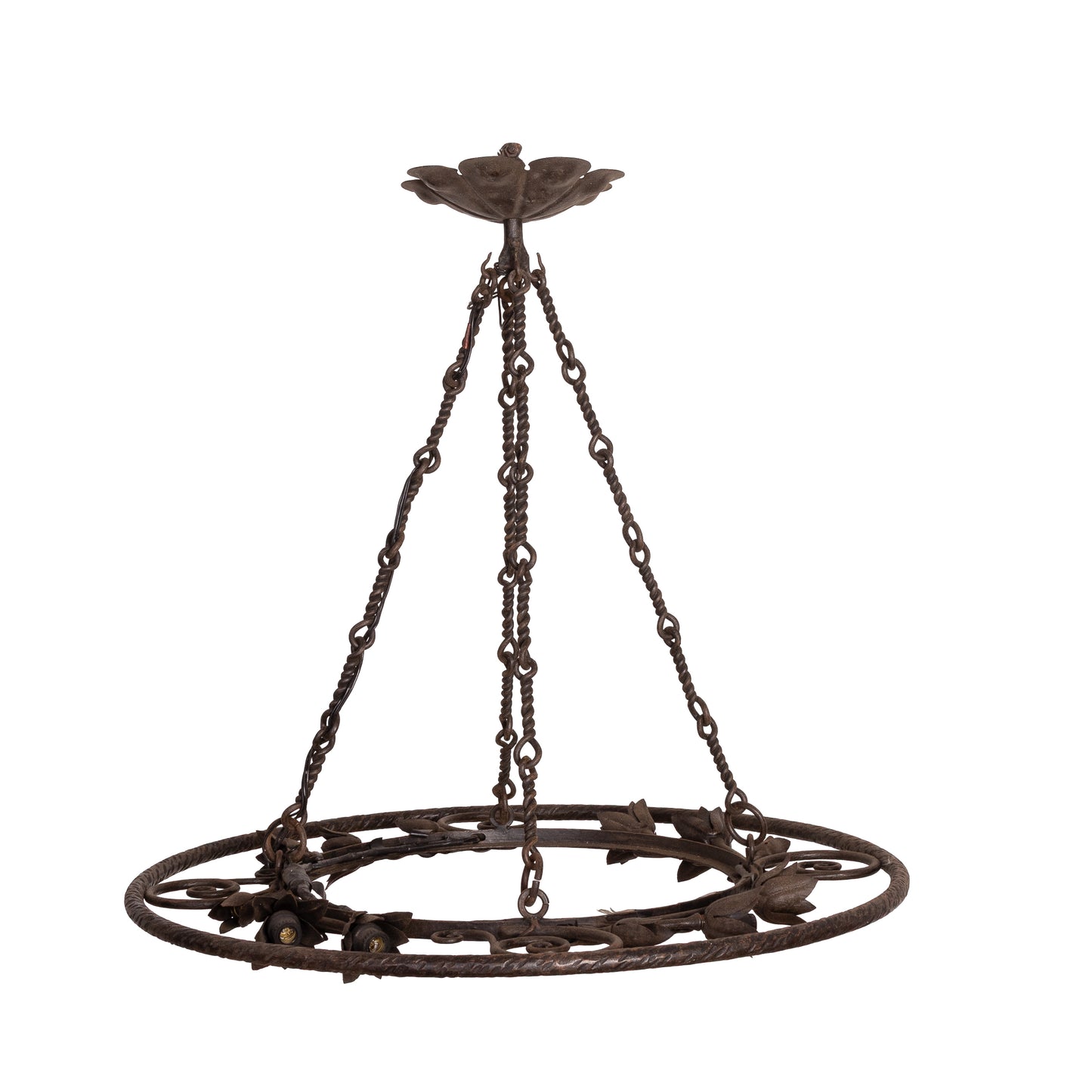 Vintage French wrought iron light from the French Alps