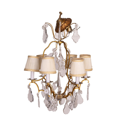 Beautiful Antique French 19th century 6 arm chandelier from Provence