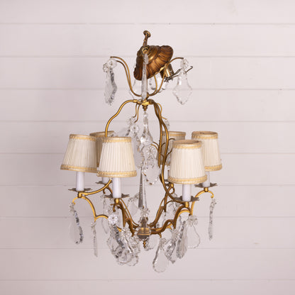 Beautiful Antique French 19th century 6 arm chandelier from Provence