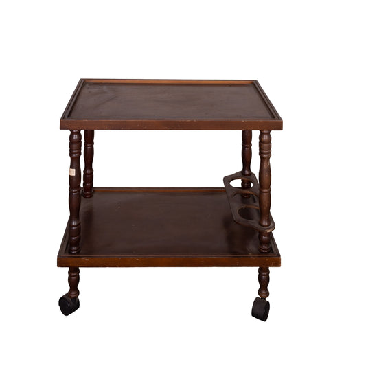 Vintage French timber drinks cart on wheels from Lyon