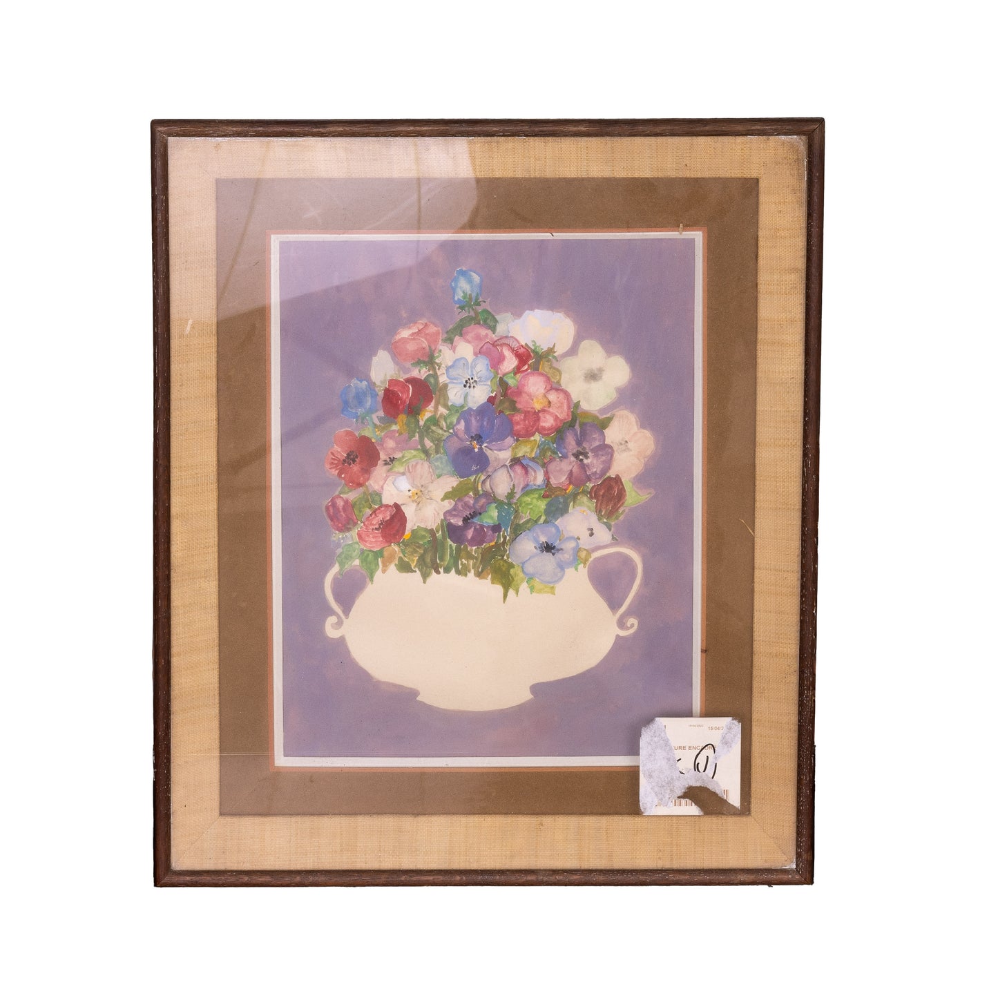 Vintage French pastel still life artwork from Provence