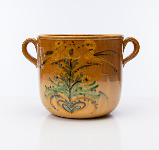 Vintage French glazed pot from The French Alps