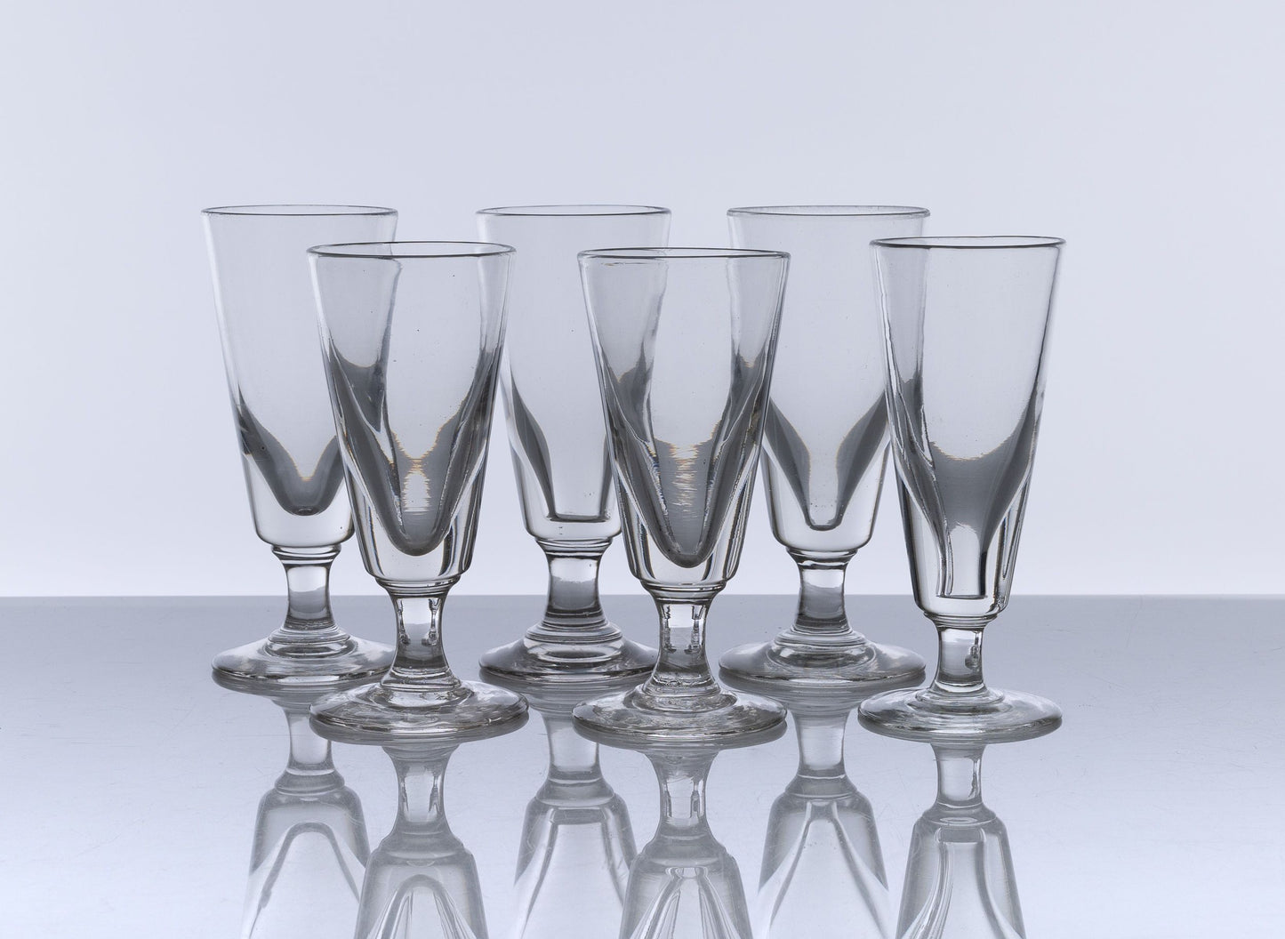 Set of 6 vintage French Bistro Glasses from Provence.