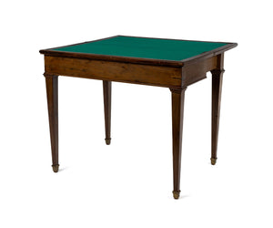 Provençal fold out game table with green felt lining.