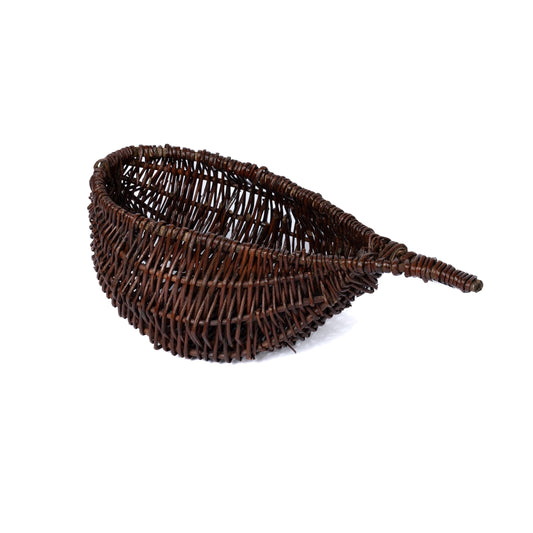 Rare and very old hand woven produce basket from the French Alps