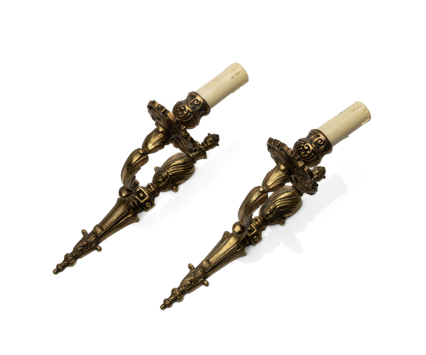 A charming pair of antique French wall sconces from the French Alps