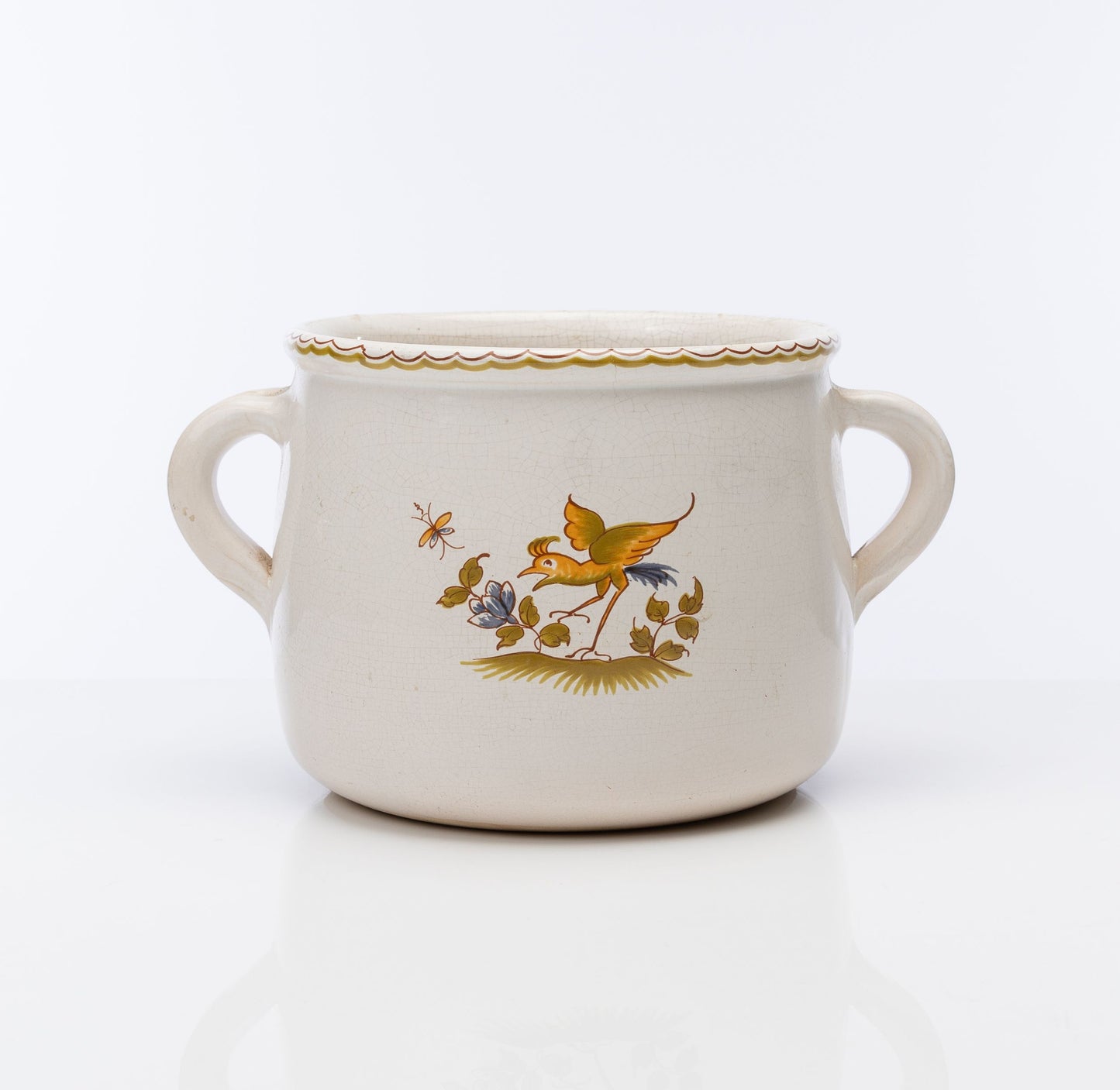 Vintage French hand painted pot from Provence