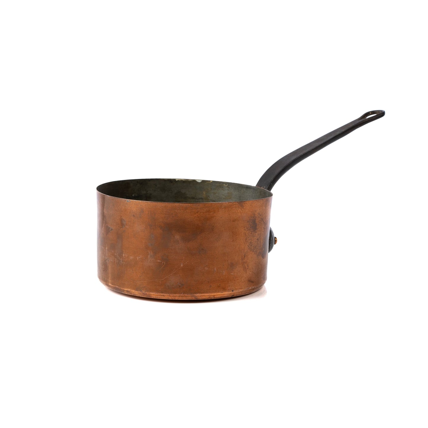 Antique French copper saucepan from The French Alps