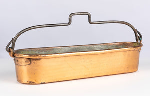 Impressive French Copper fish pot with swing handle from The French Alps