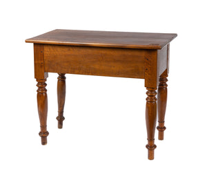 20th century antique French walnut table with turned legs from The French Alps