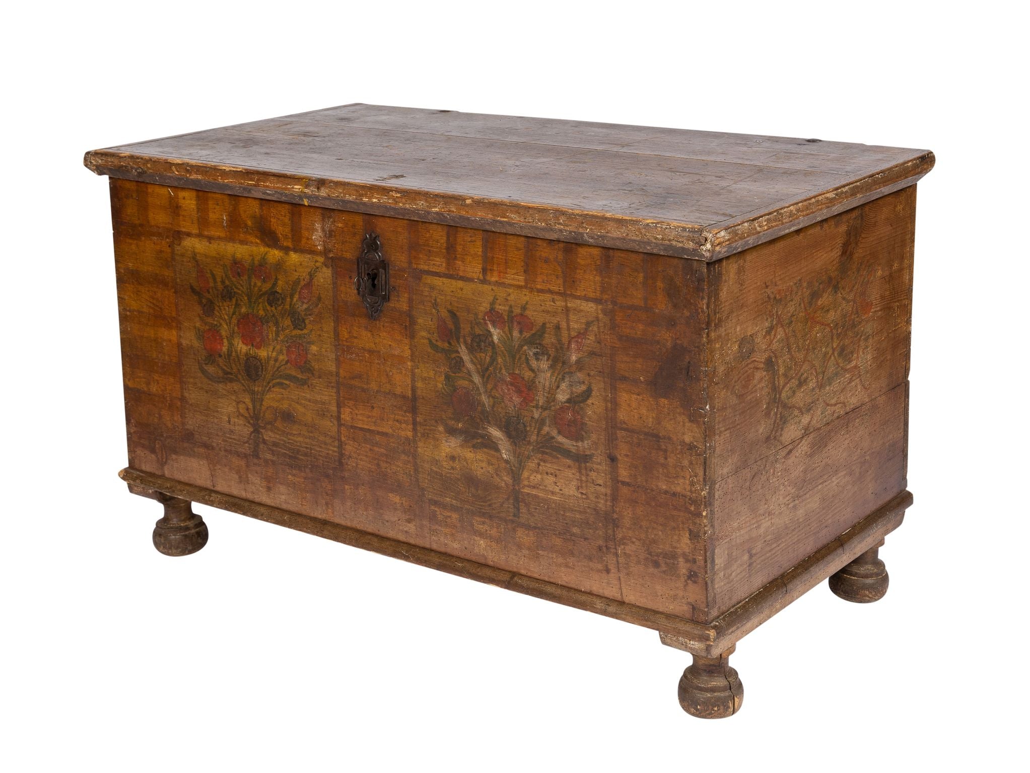 Gorgeous Antique French hand painted trunk from Provence "Special collection"