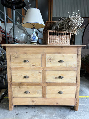 A incredible set of 20th century Antique French pine drawers from the Haute Savoie region of France