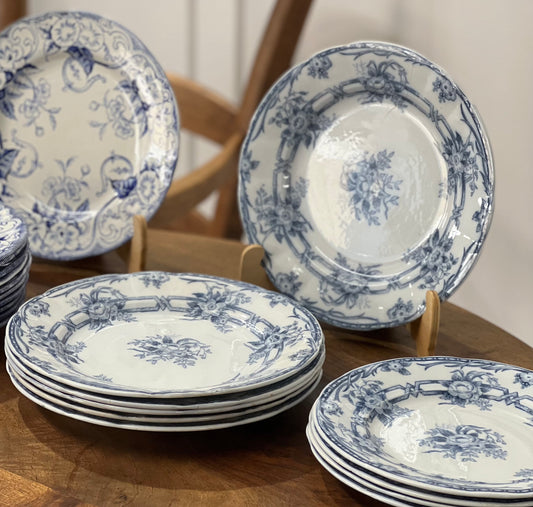 Beautiful Blue and White ‘Ceres’ signed plates from Provence