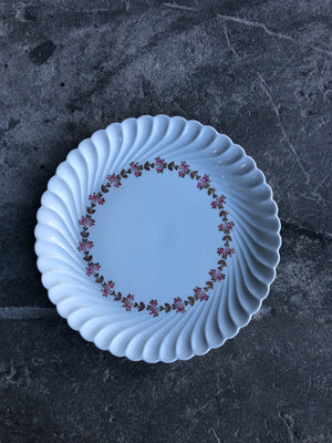 Vintage French porcelain round serving plate