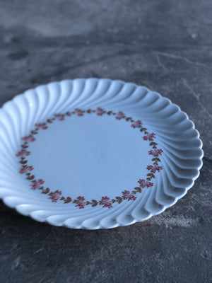 Vintage French porcelain round serving plate