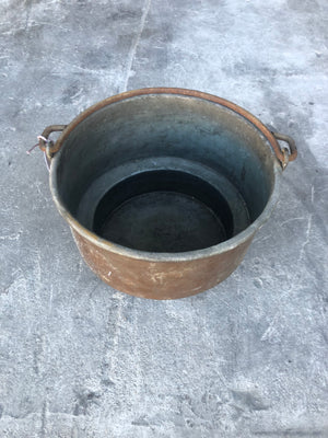 Large French Copper bucket with swing handle