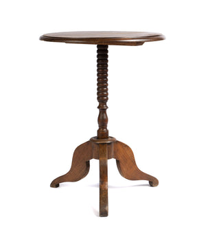 20th Century french walnut pedestal table from the French Alps