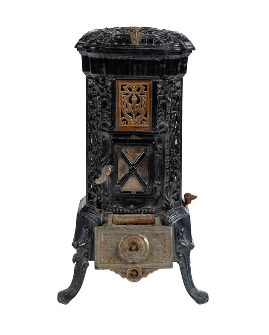 A fabulous 19th Century antique French solid cast iron stove from the French Alps