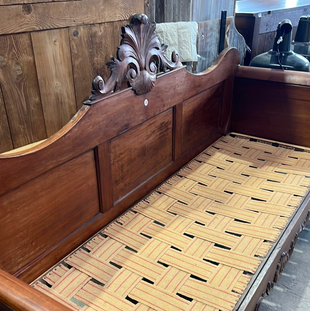 Impressive French 'Banquette' seat with carved detail from the haute savoie