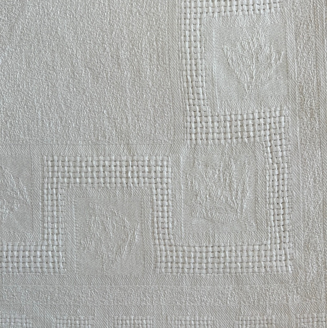 Set of 6 lovely vintage French linen serviette with embroidered Initial - 2 sets available