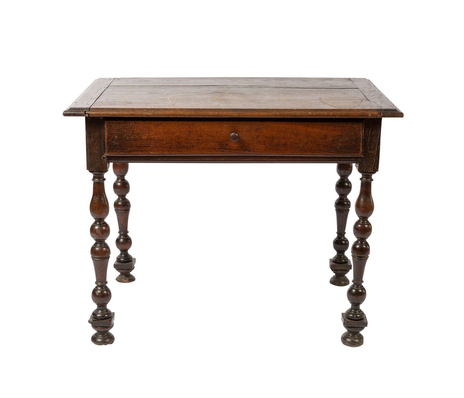 19th century antique French oak rustic side table/desk from the French Alps